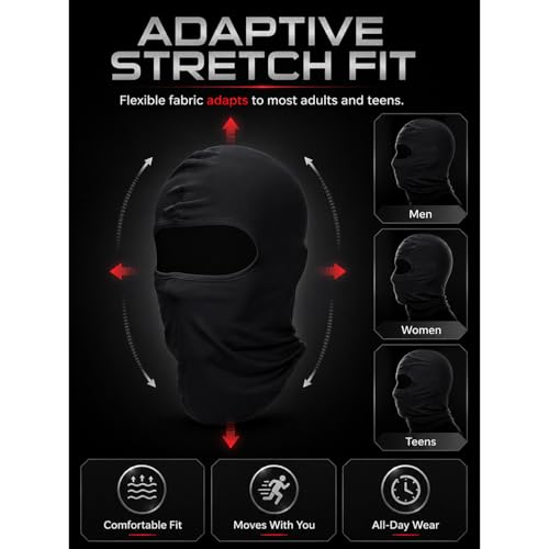 Men's Satinior 9-Pack Winter Balaclava Ski Mask - Black / Balaclava Variation
