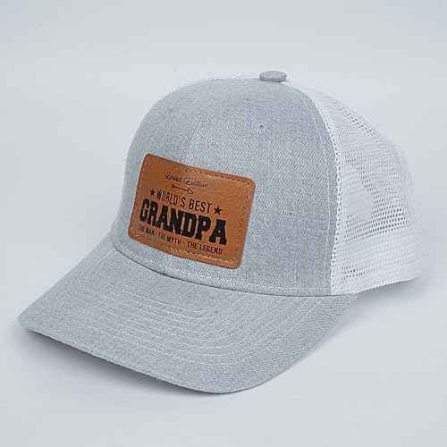 Men's Hat Gifts - Men Cap Gifts for Christmas Father's Day Birthday Trucker Hat Leather Pattern Baseball Cap