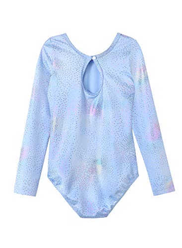 Girls Long Sleeve Colorful Sparkle Leotard for Ballet & Gymnastics - 2-3T, Smoky Violet Variation