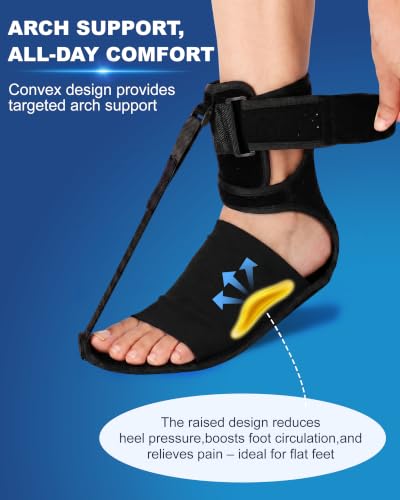 Dornnxin Plantar Fasciitis Night Splint Foot Brace Black - Relieve Heel Pain