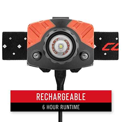 Coast - 20617 COAST FL75R Rechargeable 530 Lumen Dual Color Focusing LED Headlamp, Blue Blue
