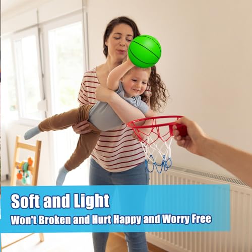 Yellow Foam Mini Basketball Balls 5 Inch Set for Indoor Hoops & Sensory Play - 3 Pack