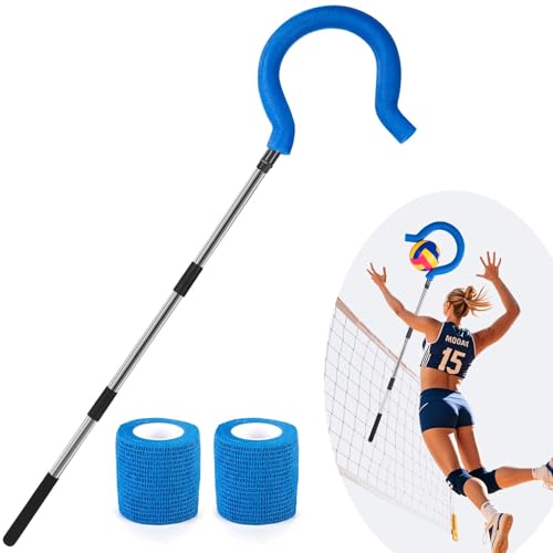 Adjustable Volleyball Spike Trainer with Foam Hook for Practice & Training