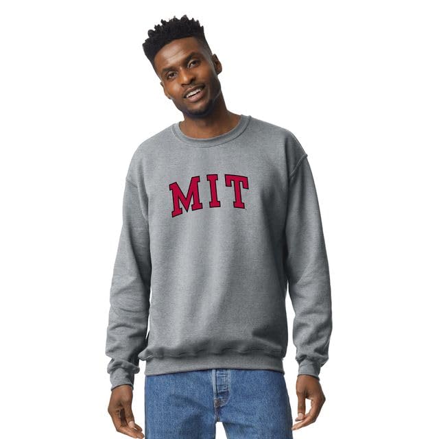 Unisex Crewneck Sweatshirt - Medium Gray - College Logo Heavyweight Cotton Blend Fleece