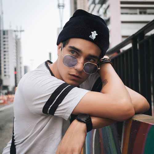 Cool Beanie Black Beanies Cozy Knit Beanie for Men Women