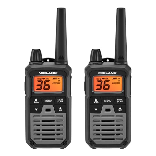 Midland T290VP4 High-Powered GMRS Two-Way Radios | Long-Range Communication with 36 Channels & 121 Privacy Codes | Durable, Water-Resistant Design for Outdoor Adventures