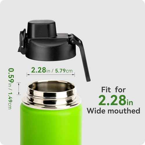 Snowfall Auto Flip Lid for Hydro Flask 12-64 oz Wide Mouth, Spout Lid for Simple Modern, Iron Flask, Takeya Wide Mouth Water Bottle