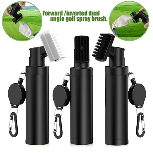 Golf Club Cleaner Brush with Pressurized Water Spray - Portable 5oz Club Cleaning Tool