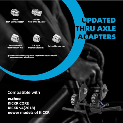 Bike Thru Axle Adapter Kit Compatible with Wahoo KICKR CORE & V4 2025 Upgrade Stainless Steel