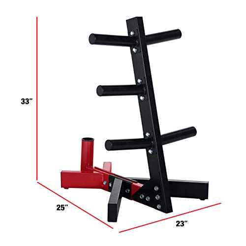 CAP Barbell Olympic Plate Tree Storage Rack, Multiple Colors