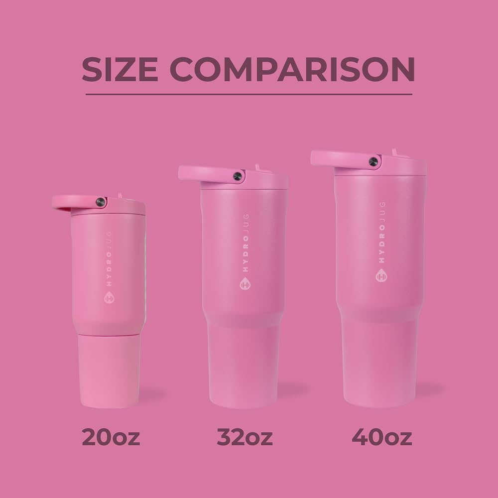 HydroJug Sport 40 oz Insulated Stainless Steel Water Bottle, Taffy