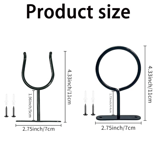 Baseball Bat Wall Mount Set - 2 Pack Bat & Ball Display Holders, Black - Variation of THIS listing