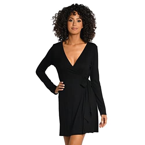 La Blanca womens Long Sleeve Mini Dress Swimsuit Cover Up