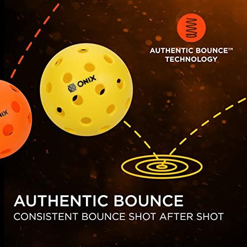 Onix Pure 2 Outdoor Pickleball Balls – 6-Pack, Weighted for Outdoor Play