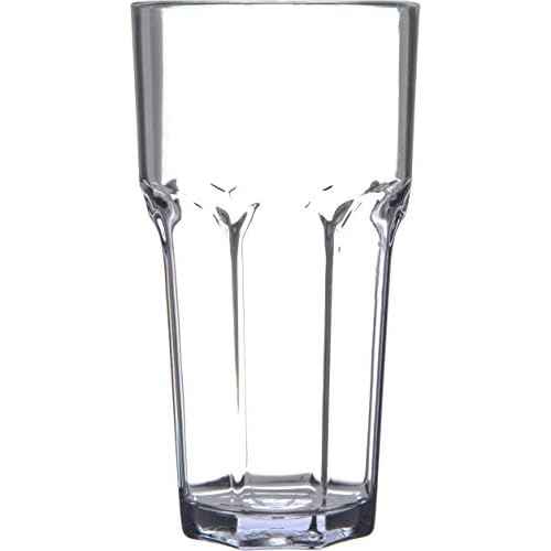 Carlisle FoodService Products Louis Tall Tumbler for Restaurants, Catering, Kitchens, Plastic, 16 Ounces, Clear, (Pack of 24)