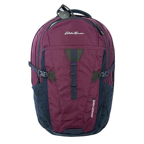 Eddie Bauer Adventurer Backpack with Organization Compartments and Hydration/Laptop Compatible Sleeve, Women's Adventurer - Dark Plum, 30L