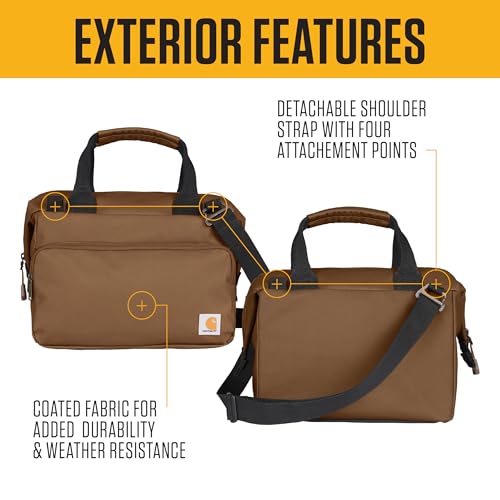Carhartt Thick Foam Fully Insulated Cold Front Coolers, Premium Ice Retention, Durable Water Resistant Material W/Front Zippered Pocket