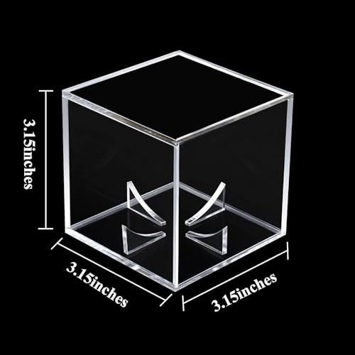 12 Pack Baseball Display Case UV Protected Acrylic Clear Baseball Holder Square Cube Ball Protector Memorabilia Autograph Display Box for Official Size Baseball