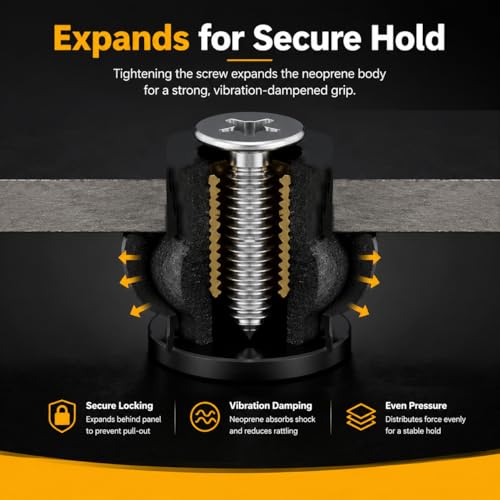 24Pcs Neoprene Well Nuts Kit with Stainless Steel Screws - M4 M5 M6 Variation of THIS listing