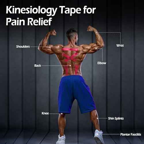 Kinesiology Tape,Precut Kinesiology Strips 4 Rolls 80 Precut 10" Strips Each, Mix Color