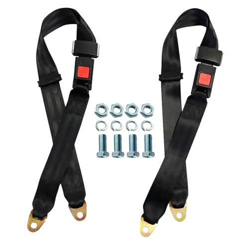 Universal Golf Cart Seat Belt Kit - Adjustable 63 Inch Safety Straps for Vehicles
