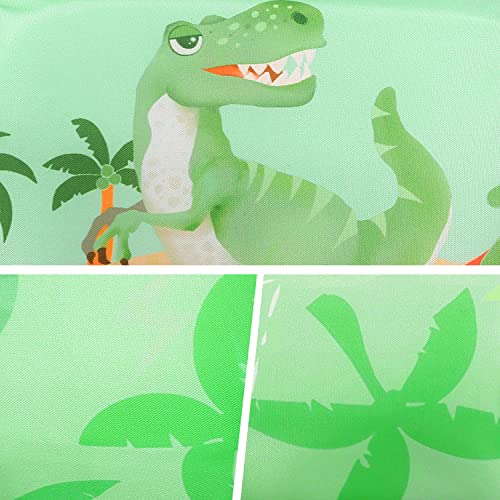 Toddler Swim Vest with Arm Wings - Green Dinosaur Floaties for Kids 20-50 lbs