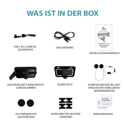 Cardo Ardo Packtalk 2nd Helmet Kit, Multifunctional Communication Accessory for Additional Helmet Use