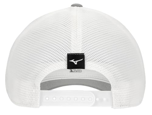 Unisex Crossed Clubs Meshback Golf Hat - Heathered Grey White