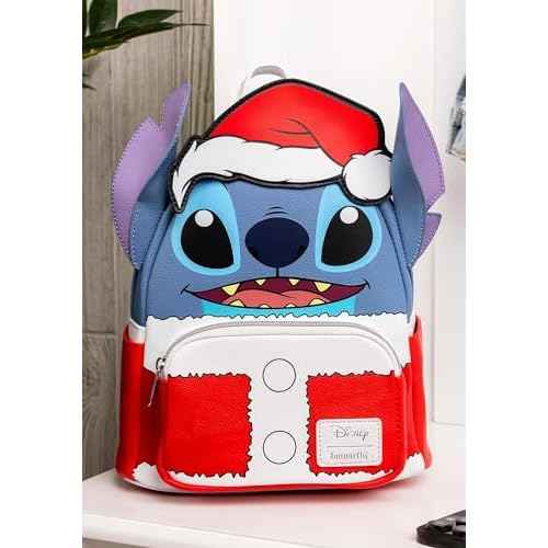 Loungefly Lilo & Stitch Holiday Santa Stitch Mini Backpack - Entertainment Earth Exclusive Multicolored