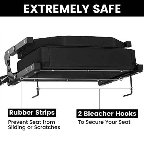 Stadium Seats for Bleachers, Bleacher Seats with Ultra Padded Comfy Foam Backs and Cushion, Wide Portable Stadium Chairs with Back Support and Shoulder Strap