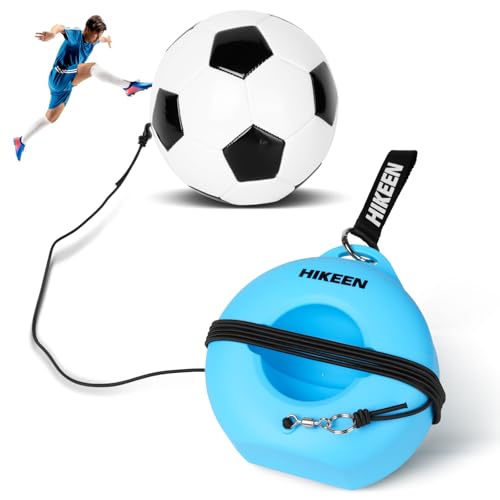 Hikeen Soccer Training Set with Metal Base & Rebound Ball - Blue