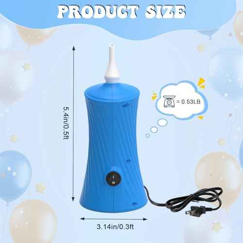 IDAODAN Balloon Pump Electric, Balloon Air Pump for Animal Balloons Long Balloons Pump for Balloon Animals, Twisty Curly Balloons Pump Electric