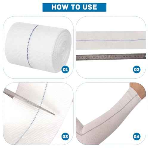 Tubular Bandage Cast Sleeve Roll Comfortable Cast Stockinette Tubular Arm Stocking for Prewrap Under or Over Cast Bandages (7.5cm x 5m)