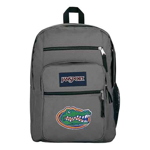JanSport NCAA Officially Licensed Backpack, Florida Gators, Big Student with Padded 15-Inch Laptop Sleeve, 2 Compartment Computer Bag with Bottle Pocket & Haul Handle, Book Rucksack, Graphite Grey