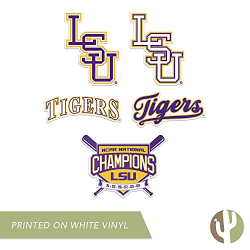 LSU Tigers Desert Cactus Vinyl Decal - Baseball Fan Sticker
