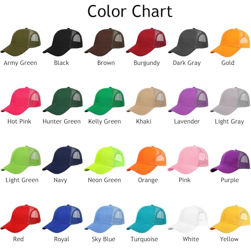 Falari Neon Green Trucker Hat Baseball Cap 6 Panel Adjustable One Size