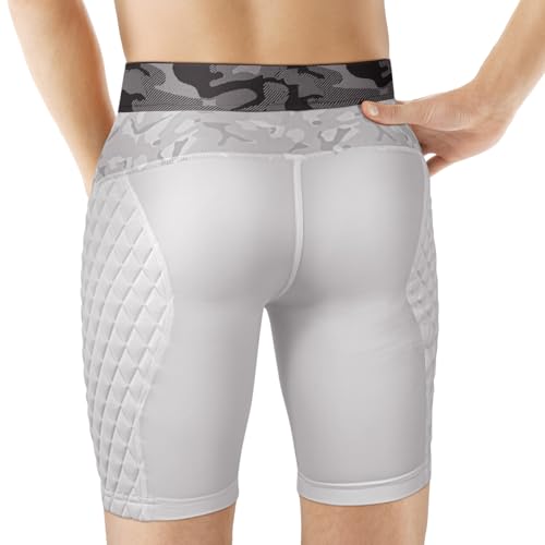 Youth Compression Shorts with Protective Cup for Baseball, Football, Lacrosse