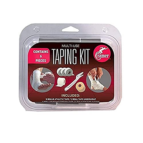 Athletic Taping Kit with 3 Rolls Support Tape & Cutter for Sports Injuries