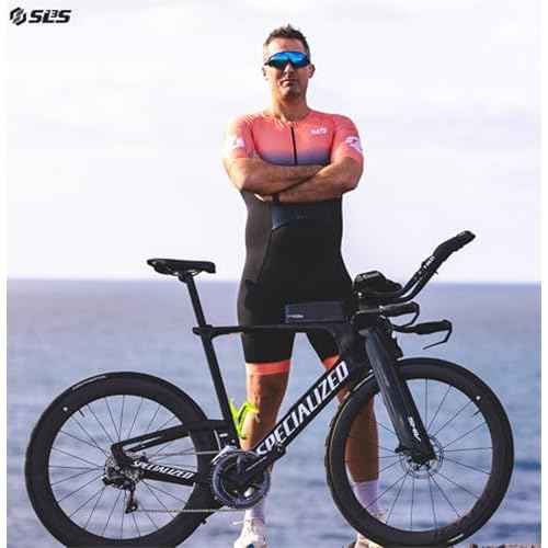 SLS3 Triathlon Suits Mens Elite Aero Tri Suit Men - Trisuit Triathlon - Full Zip, Aero Sleeves, Internal and Rear Pockets