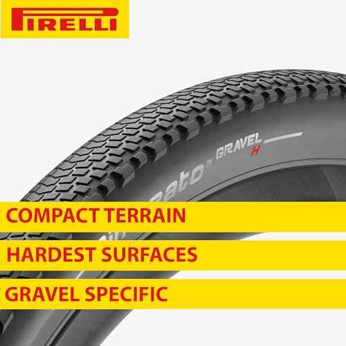 Pirelli Cinturato Gravel H Classic 50-622 (700 x 50c) Gravel Bike Tire - Gravel-Specific Design for Compact Terrain - SpeedGRIP Compound for Superior Grip in All Weather