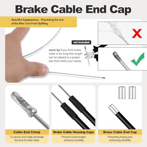 BMX Bike Gyro Brake Cable Set with Spinner Rotor for 20-Inch Bikes