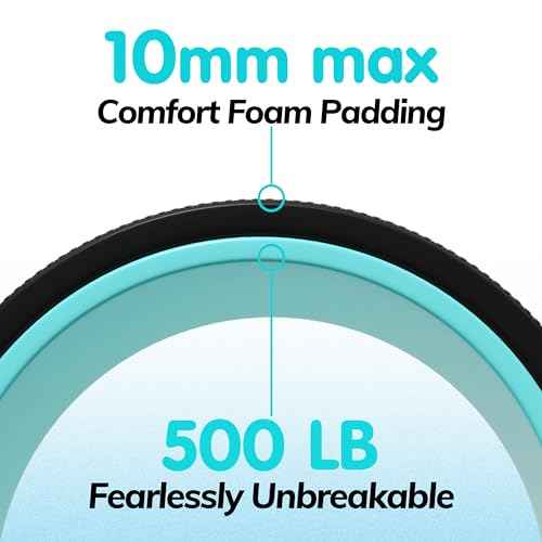 Furnhome Back Roller - Back Wheel for Deep Tissue Massage,Yoga Wheel for Back Pain & Stretching- Comfy Deep Tissue Massage Roller (3-Pack)