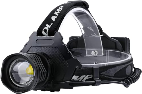 AMAKER MR-AG Rechargeable LED Headlamp 350,000 Hours, 5 Modes, Waterproof, 90° Adjustable