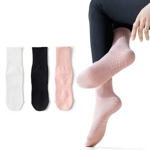 Non-Slip Yoga Socks for Women - Pilates, Barre, Pregnancy, Dance & Hospital Use