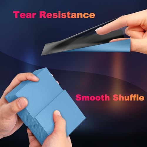 1200 Pack Card Sleeves - Matte Dual Trading Card Protectors with Opaque Back, Reinforced Seam, 12 Colors