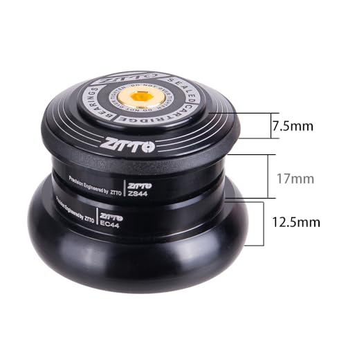 Bike Headset CNC 44mm for Mountain Bikes - Black