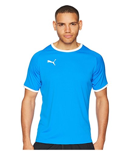 Puma Mens Liga Jersey Small Electric Blue Lemonade White Sports Shirt