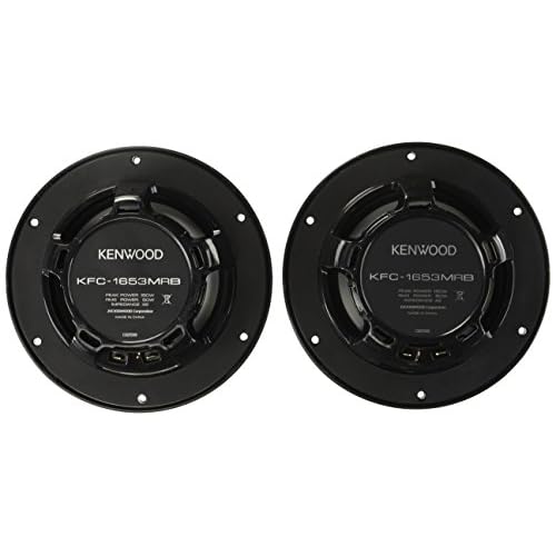 Kenwood KFC-1653MRB 6.5" Black Marine 2 Way Speakers 150 Watts