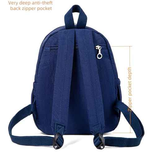 AOTIAN Mini Lightweight 11.8 Inch Backpack Durable Travel Hiking Women and Girls Small Daypack, 7 Liters Blue