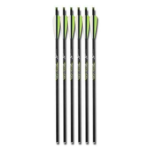 Carbon Express PileDriver Fletched Carbon Crossbolt with 4-Inch Vanes, 6-Pack